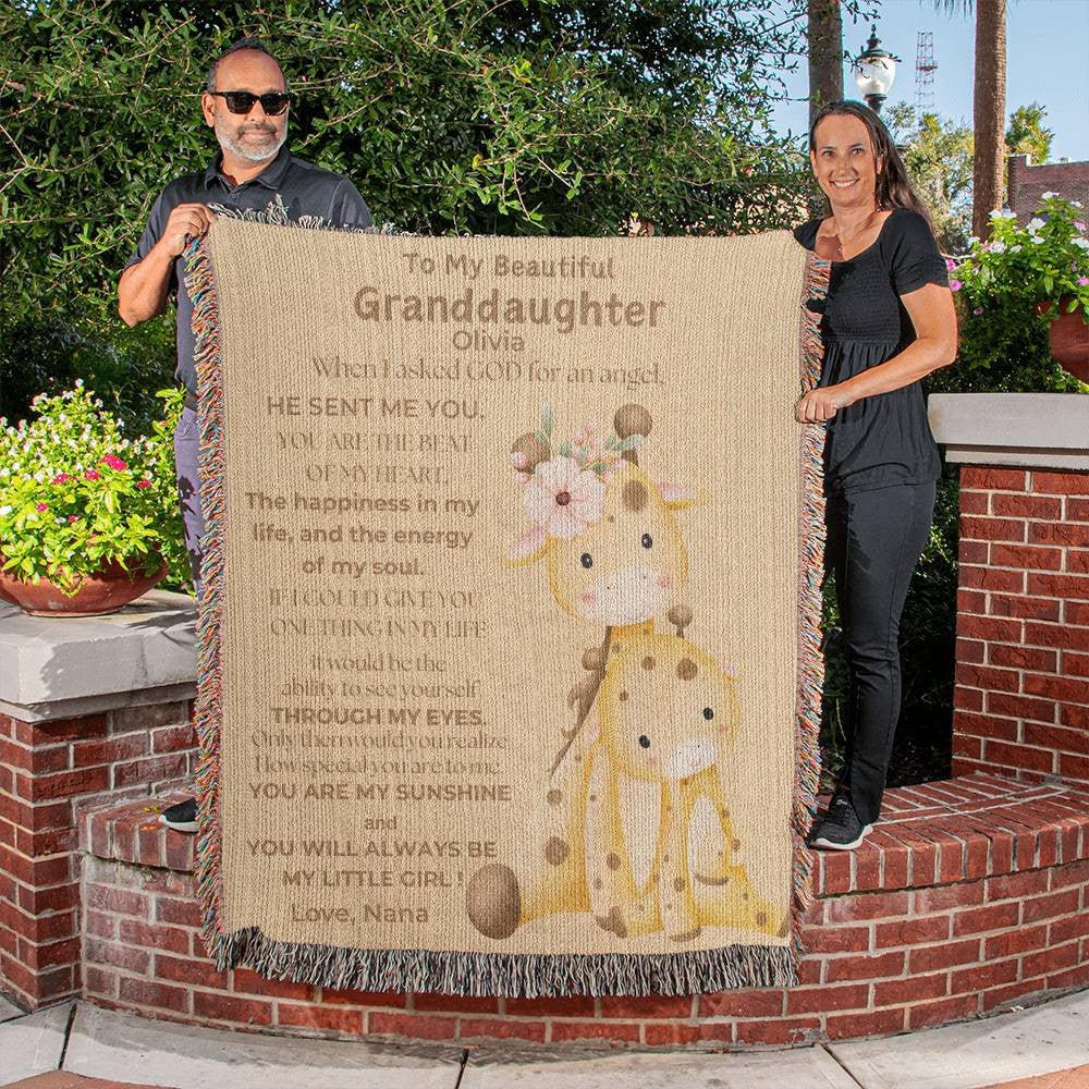 Heirloom Artwork Woven Blanket Daughter-[Heartfelt Family Gift]