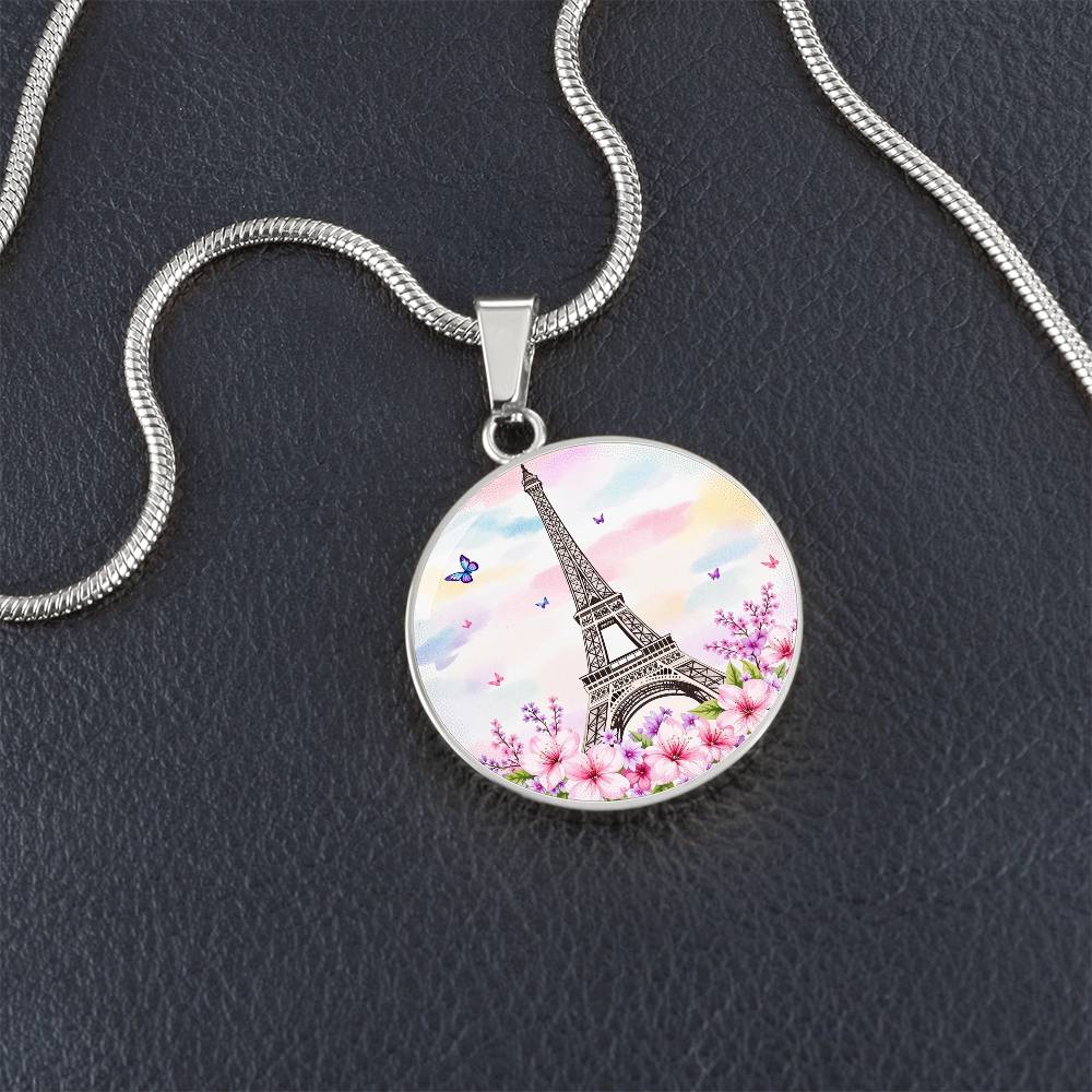 Eiffel Tower Paris Necklace with Engraving