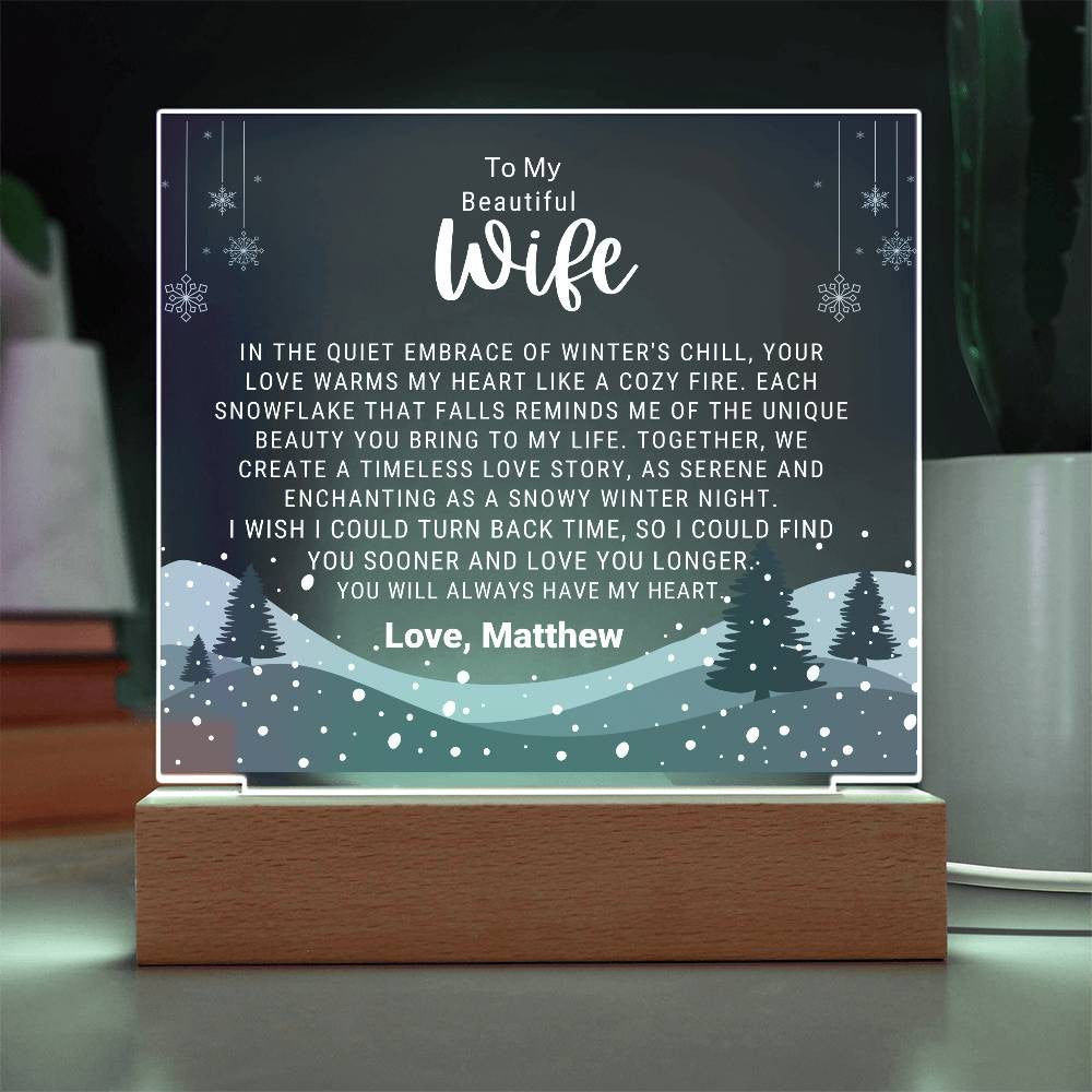 Acrylic Square Plaque-[Heartfelt Family Gift]