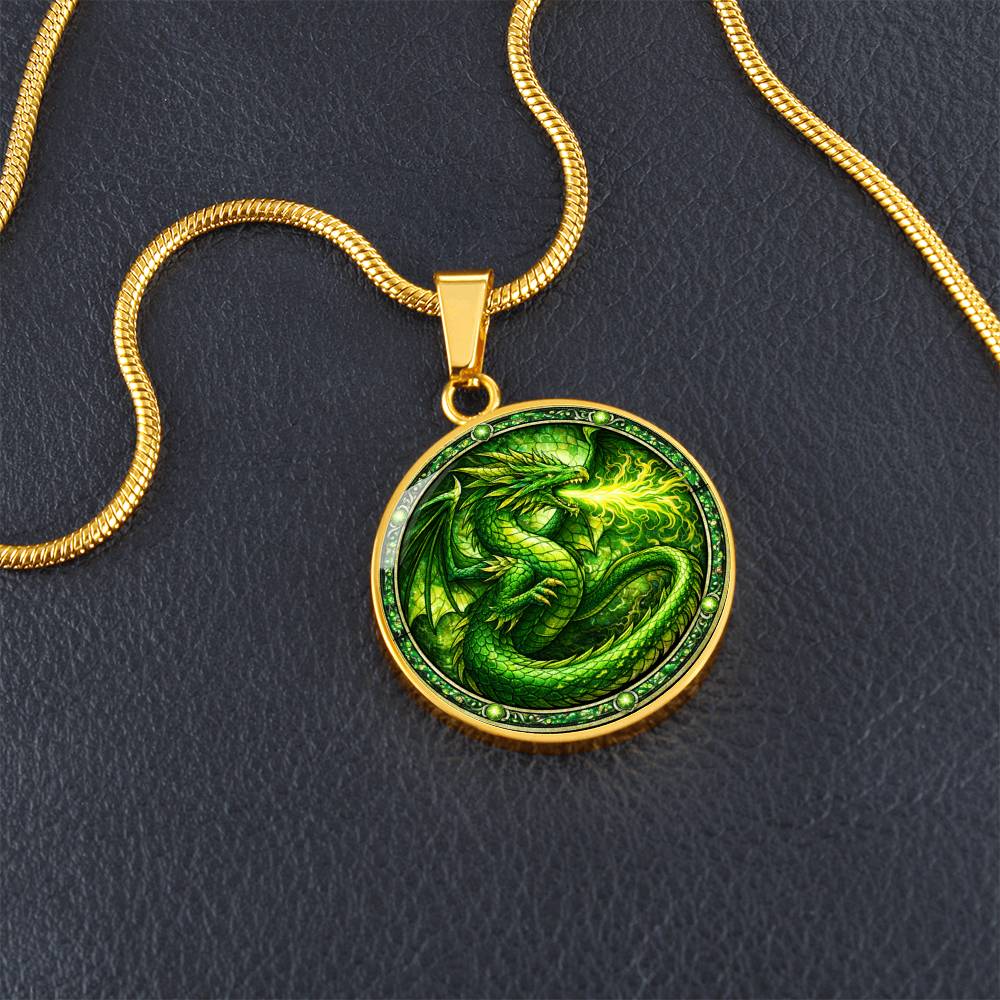 Green Dragon Personalized Engraved Necklace Bracelet or Keychain