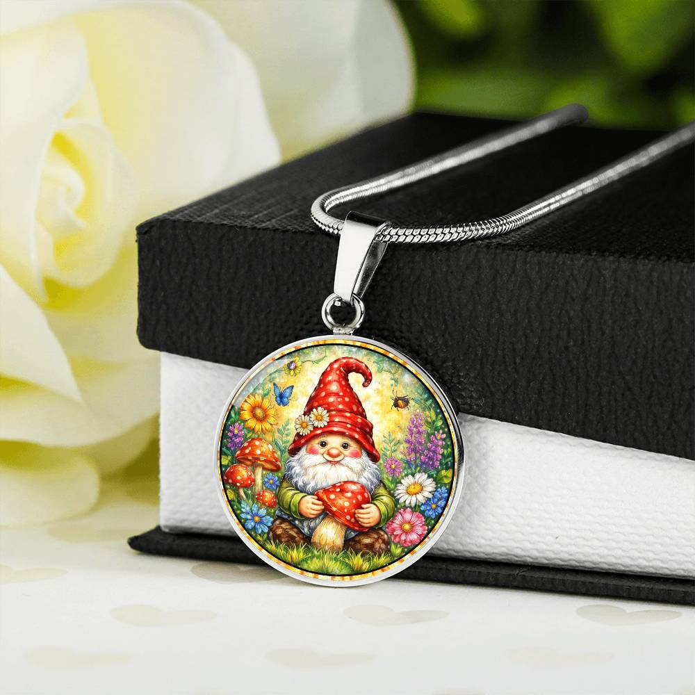 Garden Gnome Personalized Engraved Necklace Bracelet or Keychain