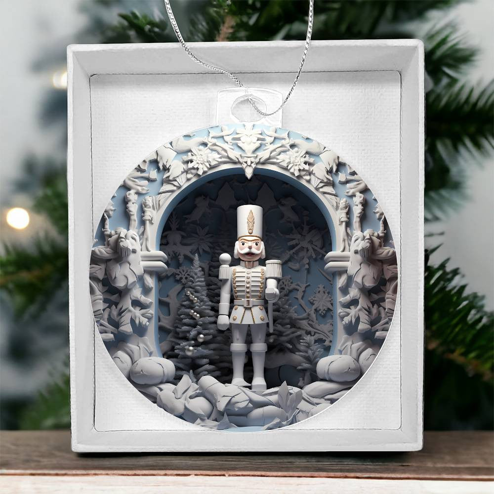 Nutcracker Acrylic Christmas Ornament-[Heartfelt Family Gift]