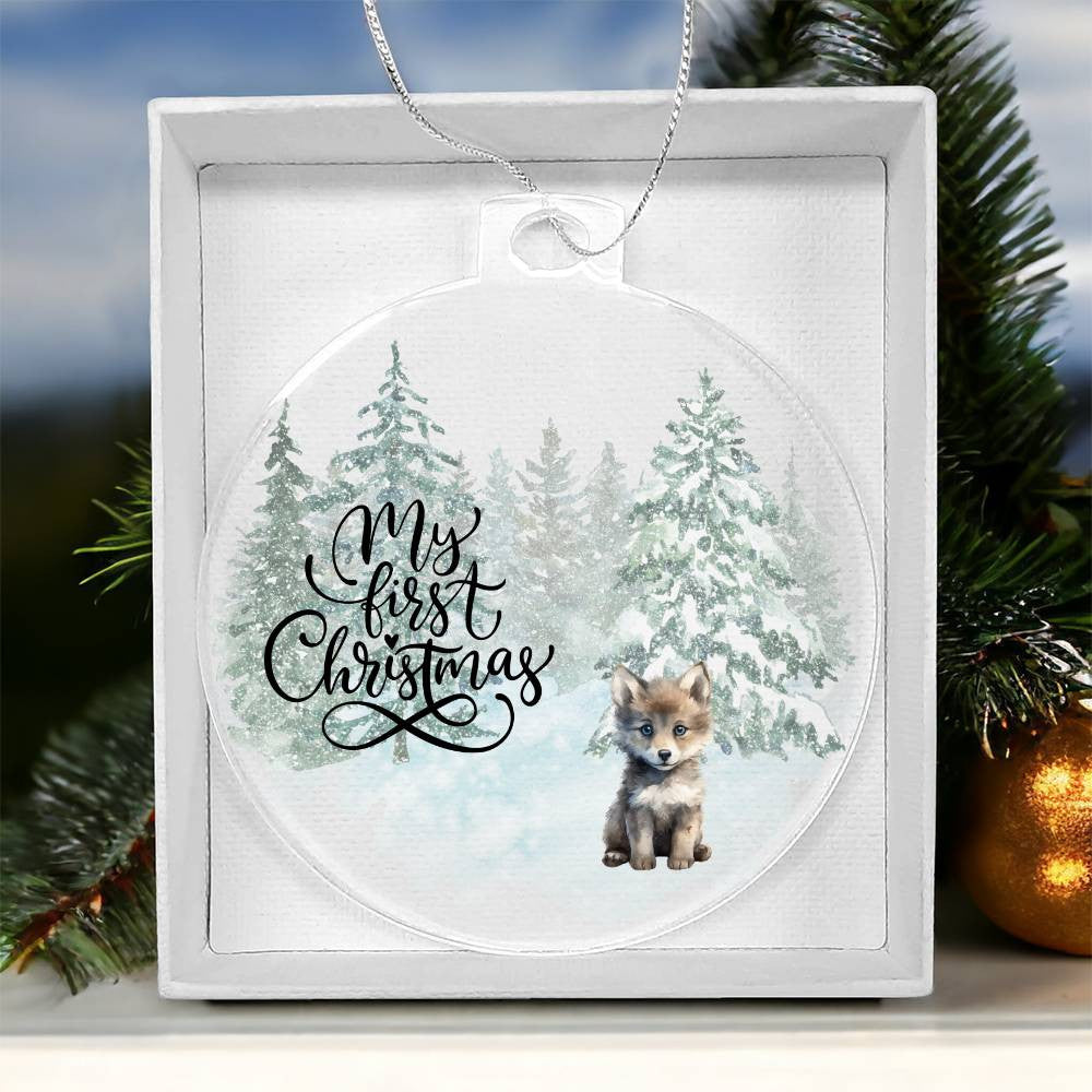 Baby 1st Christmas Fox Acrylic Ornament-[Heartfelt Family Gift]