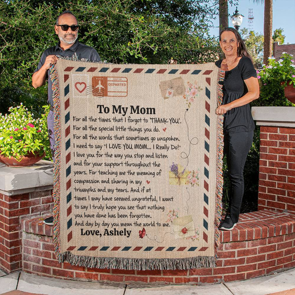 Heirloom Artwork Woven Blanket (Portrait)-[Heartfelt Family Gift]