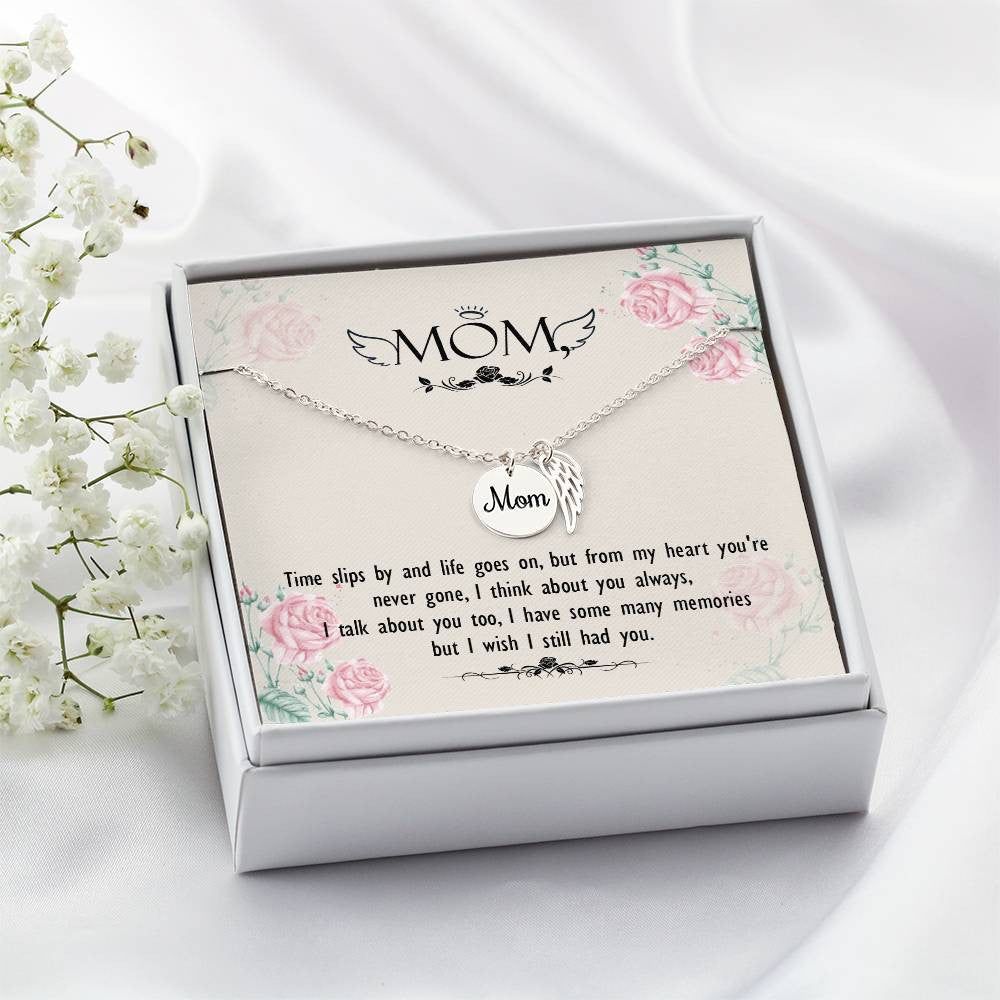 Time slips by(1) Mom Memorial Necklace-[Heartfelt Family Gift]