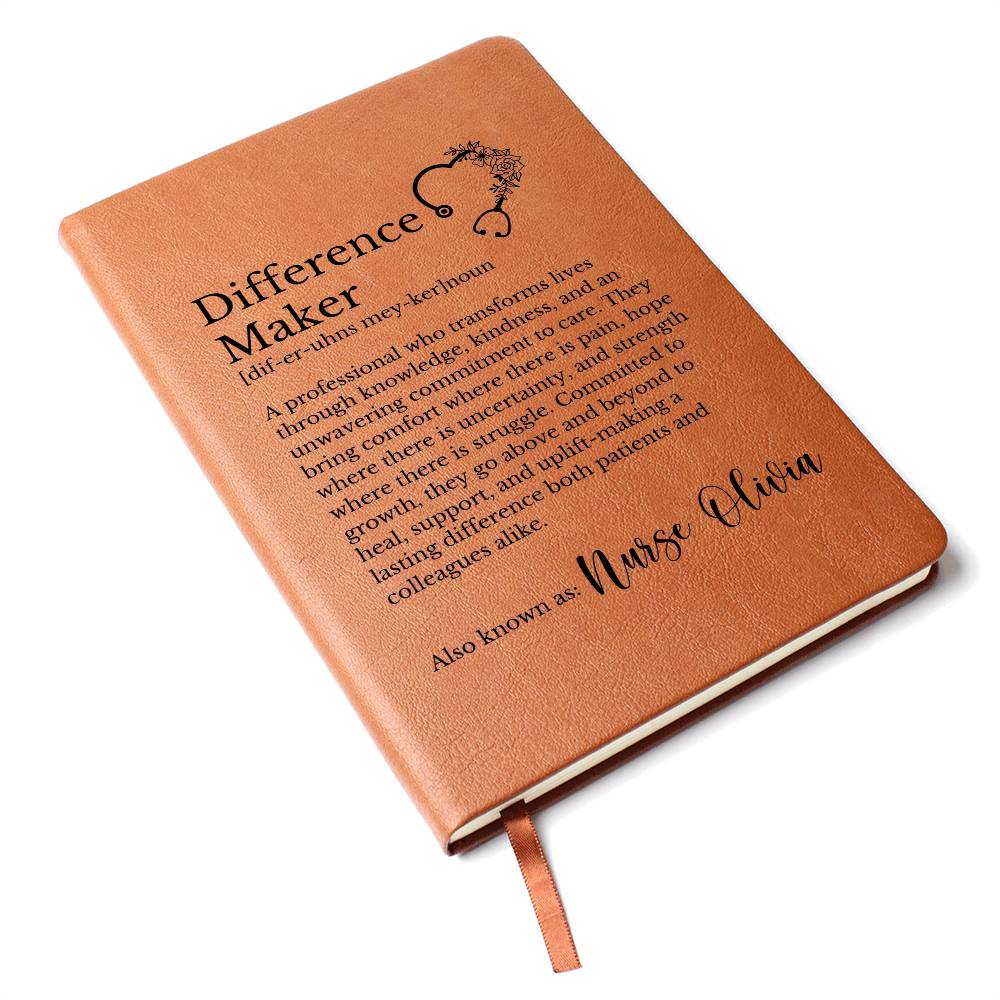 Personalized Difference Maker Journal for Nurse