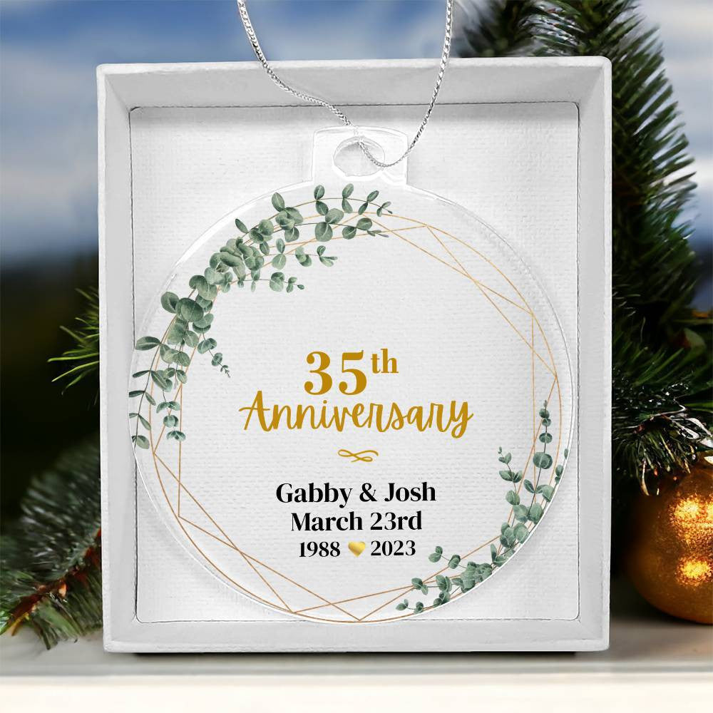 35th Wedding Anniversary Ornament-[Heartfelt Family Gift]