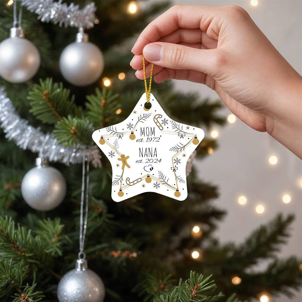 New Gigi Grandma Star Ornament-[Heartfelt Family Gift]