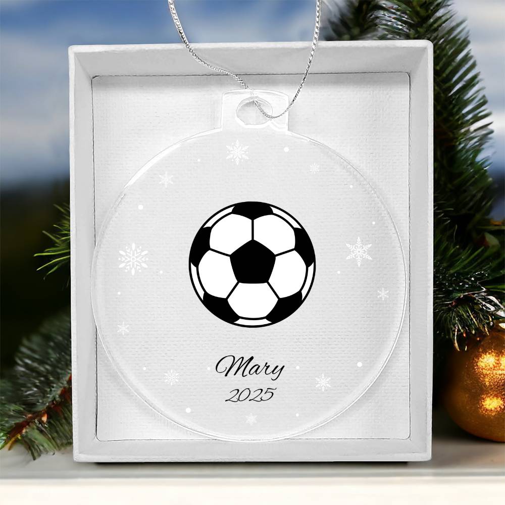 Soccer Christmas tree ornament
