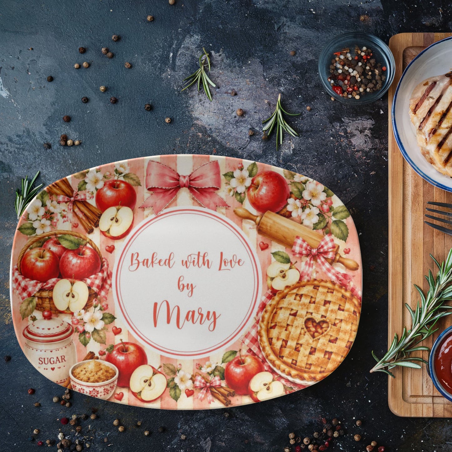 Personalized Baking Platter Dessert Tray