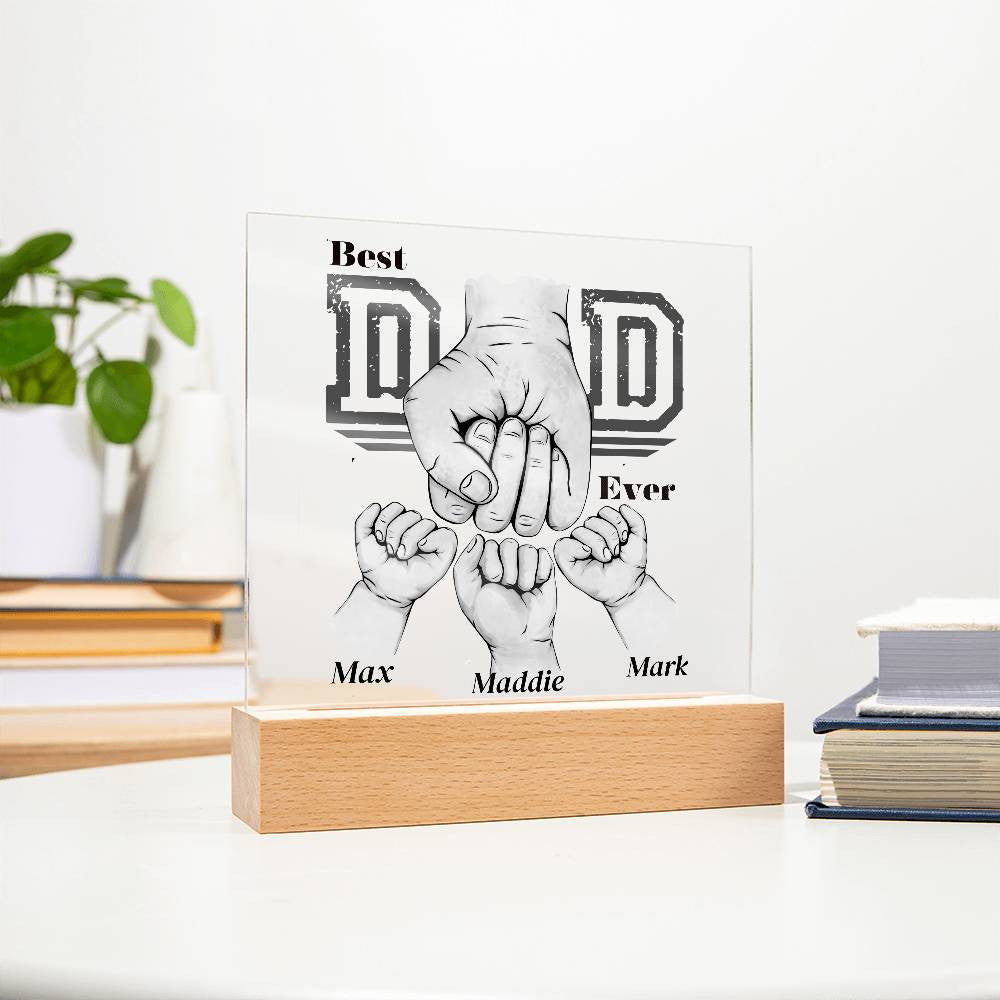 Best Dad Ever Acrylic Plaque-[Heartfelt Family Gift]