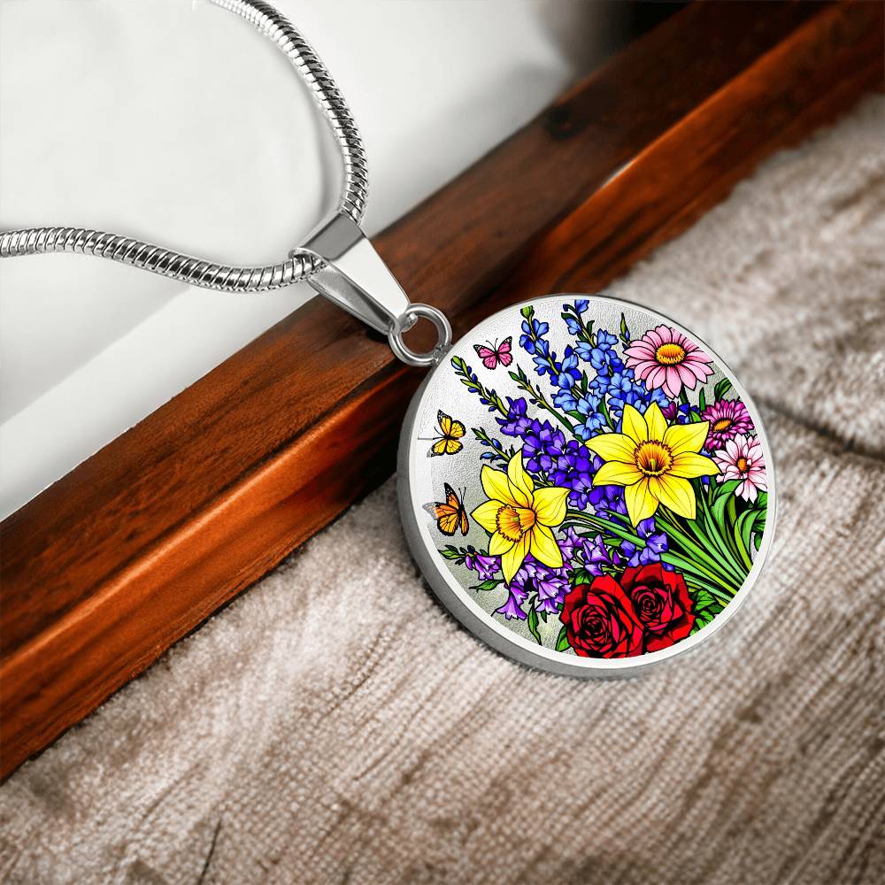 Lily Wildflower Pendant Necklace