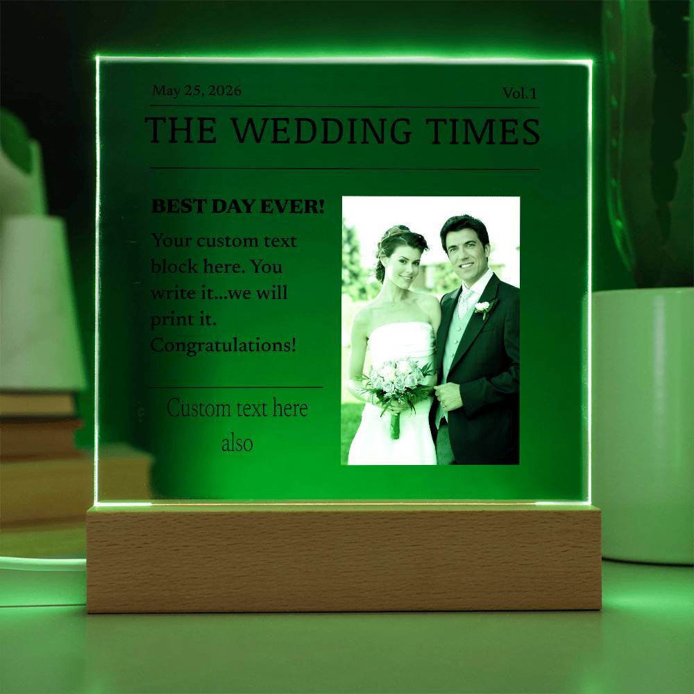 Custom Wedding Plaque for Newlyweds Reception-[Heartfelt Family Gift]