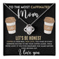 Caffeinated Mom Love  Knot Necklace-[Heartfelt Family Gift]
