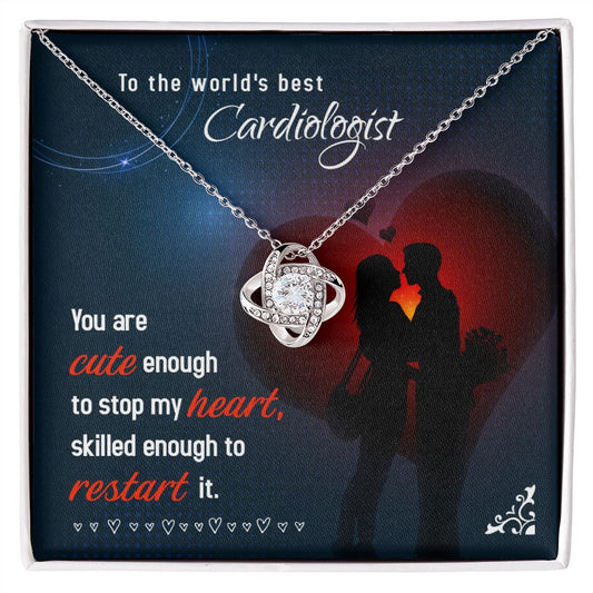 Cardiology Wife Knot Necklace-[Heartfelt Family Gift]