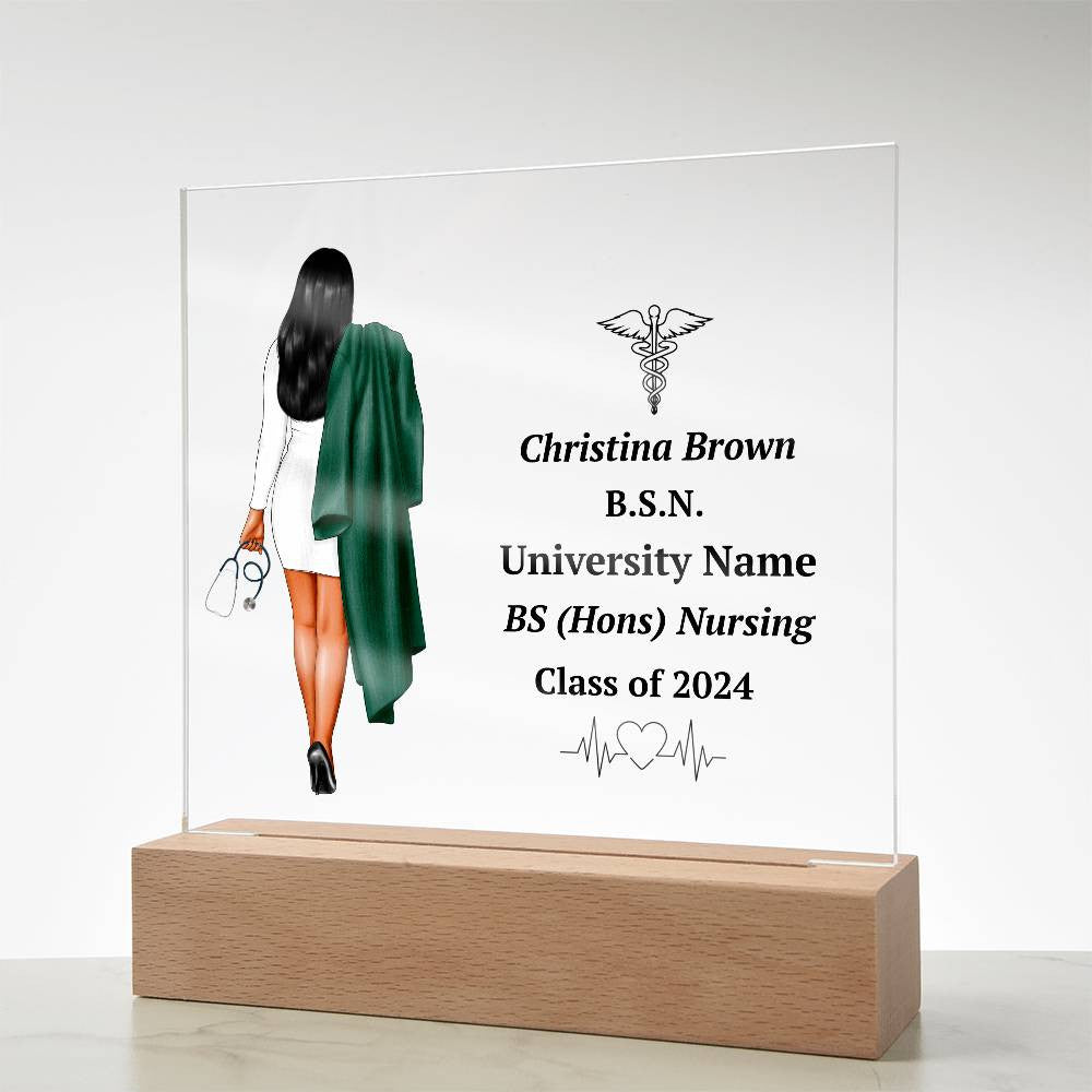 Personalized Nursing Graduation Gift Plaque-[Heartfelt Family Gift]