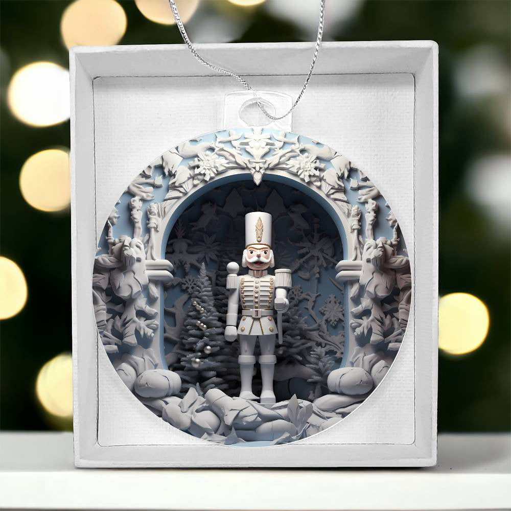 Nutcracker Acrylic Christmas Ornament-[Heartfelt Family Gift]