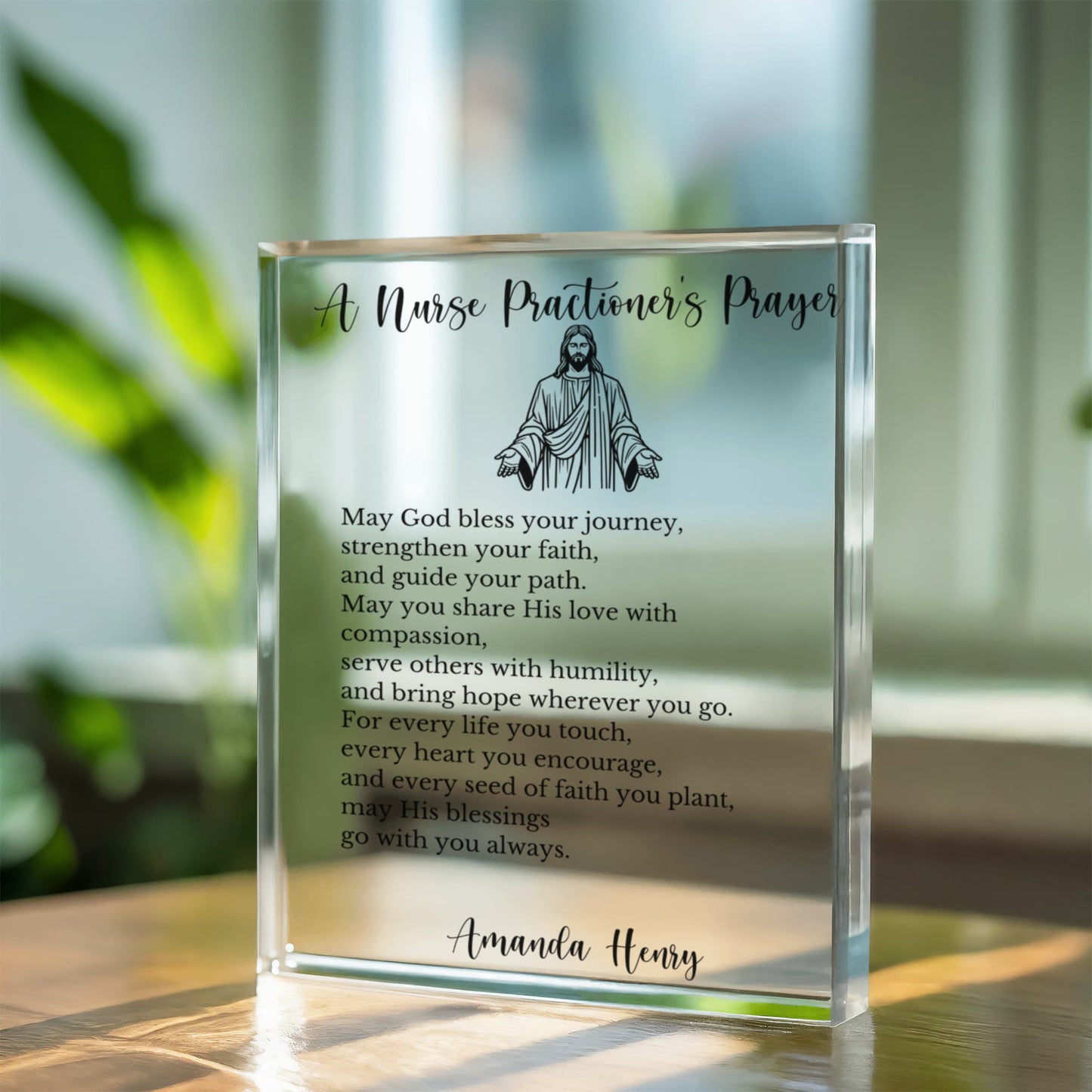 Missionary's Prayer Plaque, Inspirational Gift for Missionaries,  Personalized Ministry Keepsake