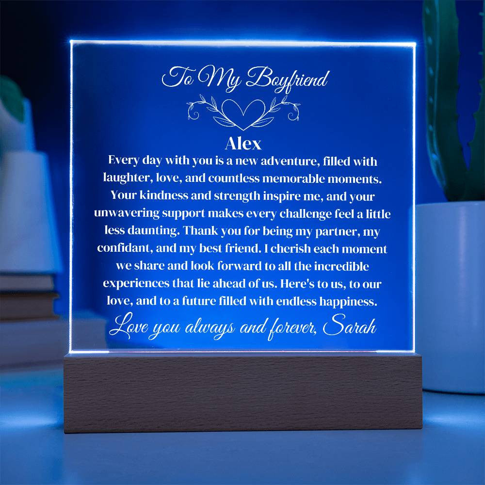 To My Boyfriend Plaque-[Heartfelt Family Gift]