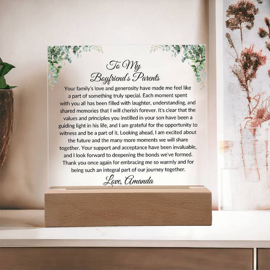 Boyfriends Parents Acrylic Plaque-[Heartfelt Family Gift]