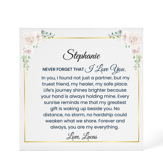 Personalized Love Plaque for Husband or Wife