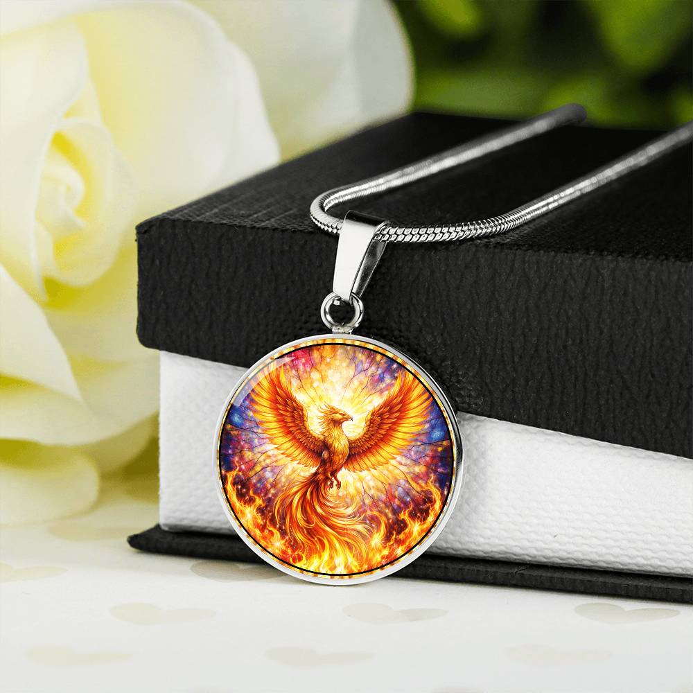 Rising Phoenix Personalized Engraved Necklace Bracelet or Keychain