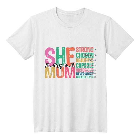 She Is Mom T-Shirt-[Heartfelt Family Gift]