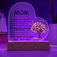 Mom Acrylic Heart Plaque Gift-[Heartfelt Family Gift]