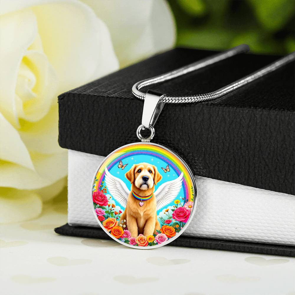 Labrador Dog Rainbow Bridge Memorial Necklace with Engraving-[Heartfelt Family Gift]