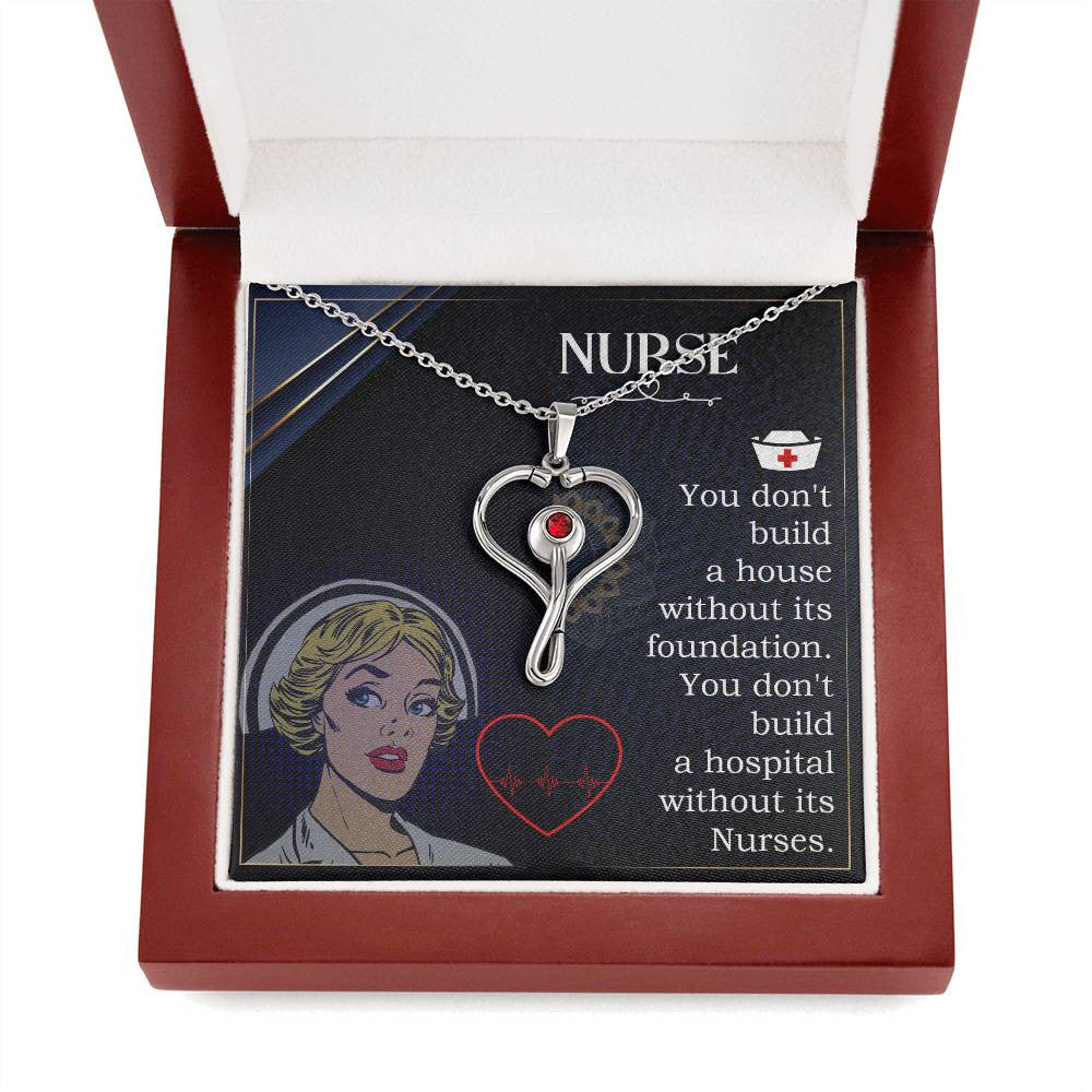 Nurse Appreciation Stethoscope Necklace Gift-[Heartfelt Family Gift]