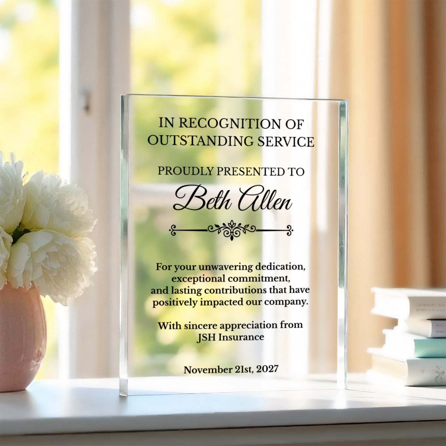Outstanding Service Award Plaque