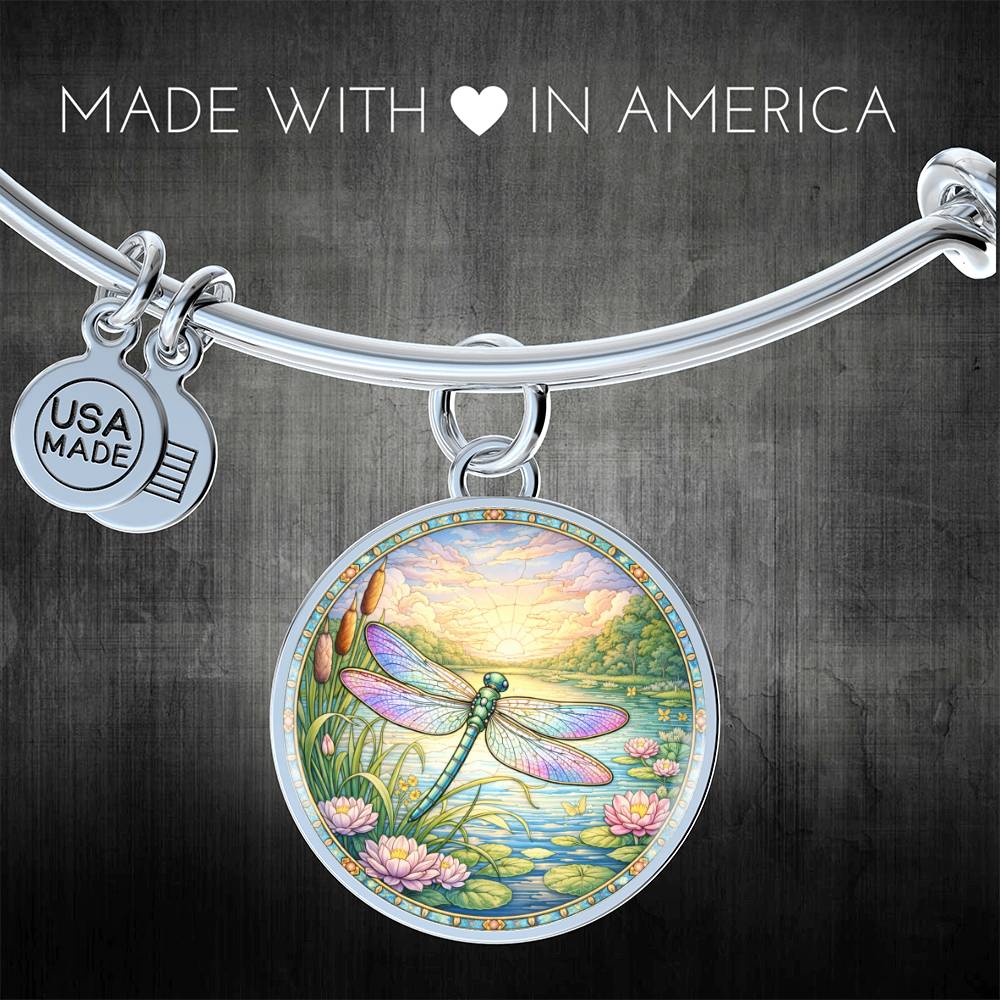Dragonfly Personalized Engraved Necklace Bracelet or Keychain