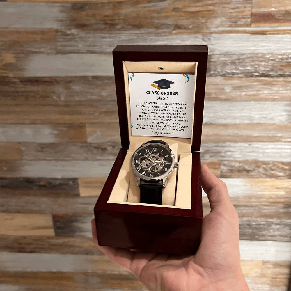 Class of 2025 Graduation Gift Openwork Watch-[Heartfelt Family Gift]