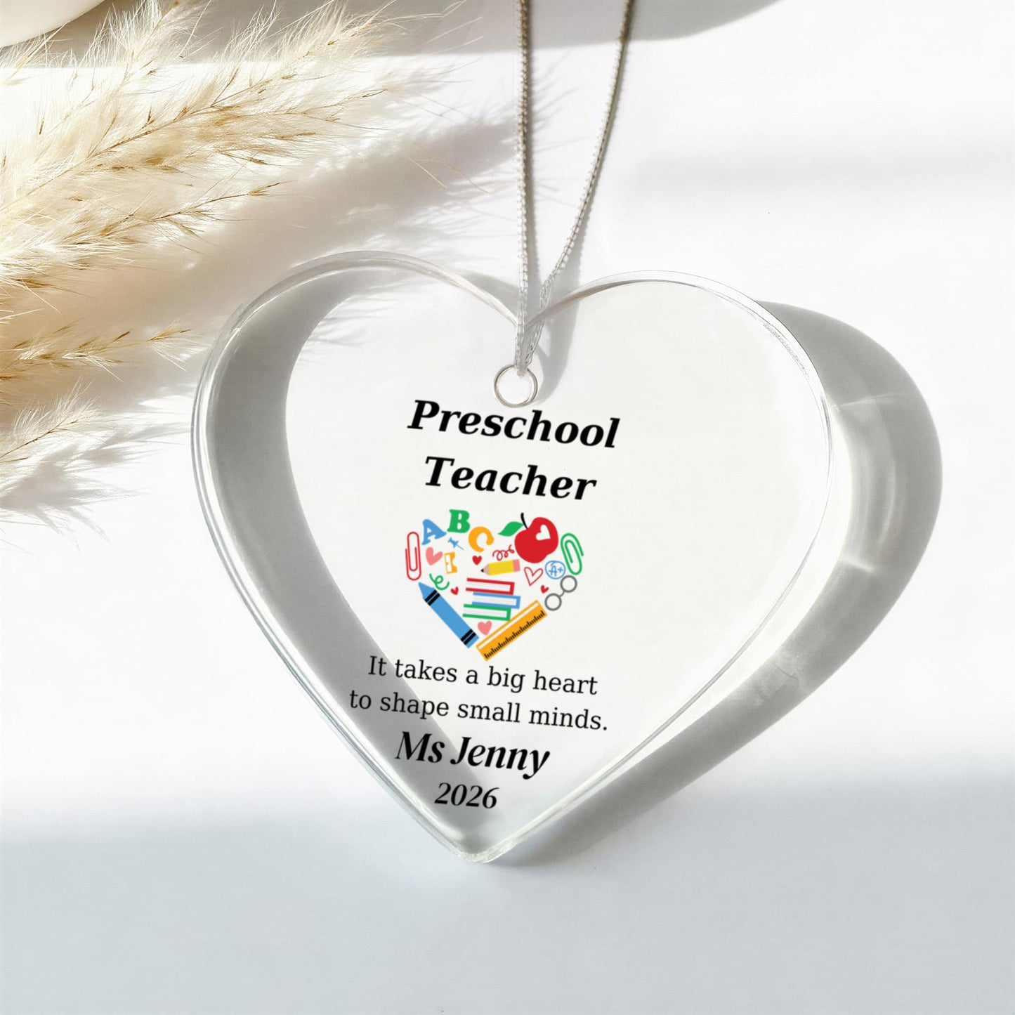 Preschool Director Heart Ornament