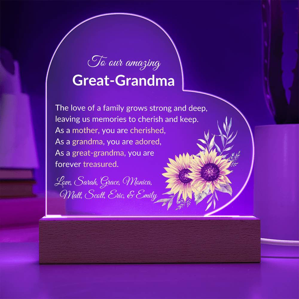 Personalized Great-Grandma Plaque-[Heartfelt Family Gift]