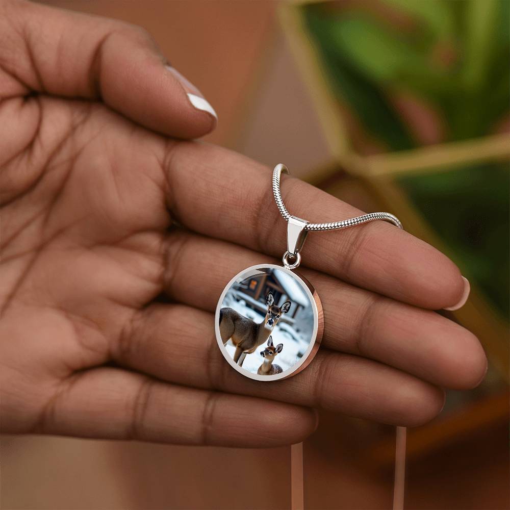 Deer Doe Personalized Pendant Necklace