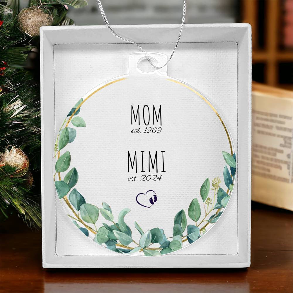 Mimi New Grandparents 1st Christmas Ornament