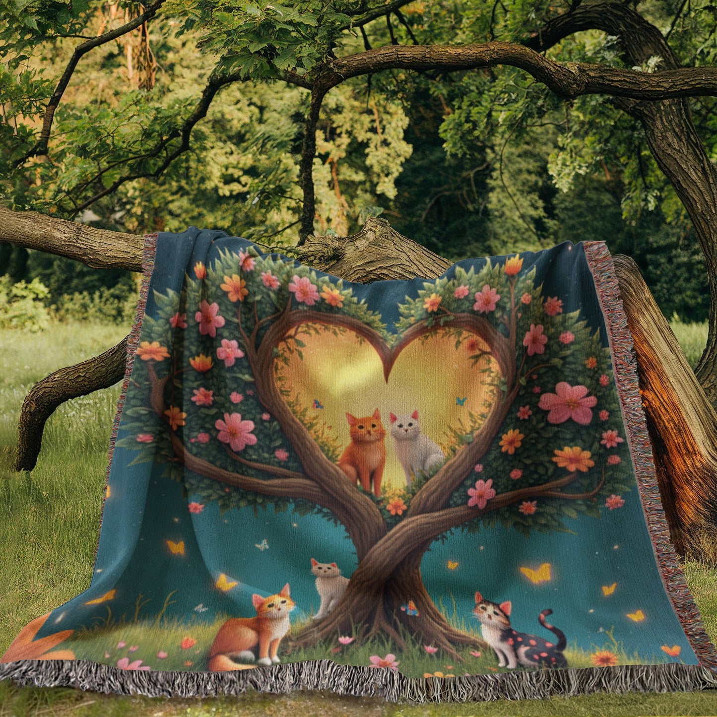 Heirloom Artwork Woven Blanket (Portrait)-[Heartfelt Family Gift]