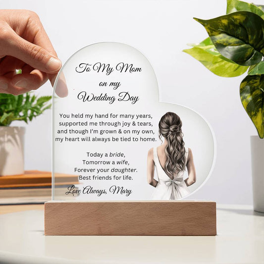 Mother of The Bride Custom Wedding Plaque-[Heartfelt Family Gift]