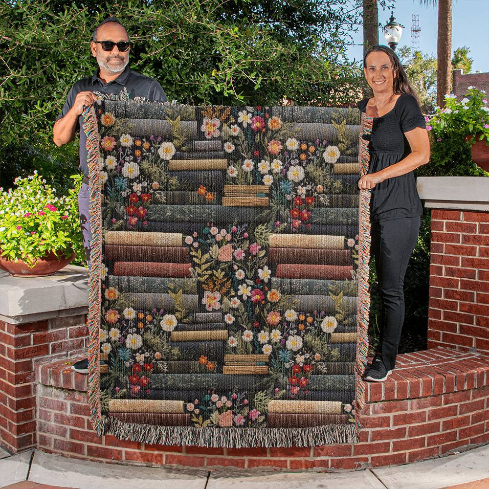 Book Lover Woven Blanket Reading Gift-[Heartfelt Family Gift]
