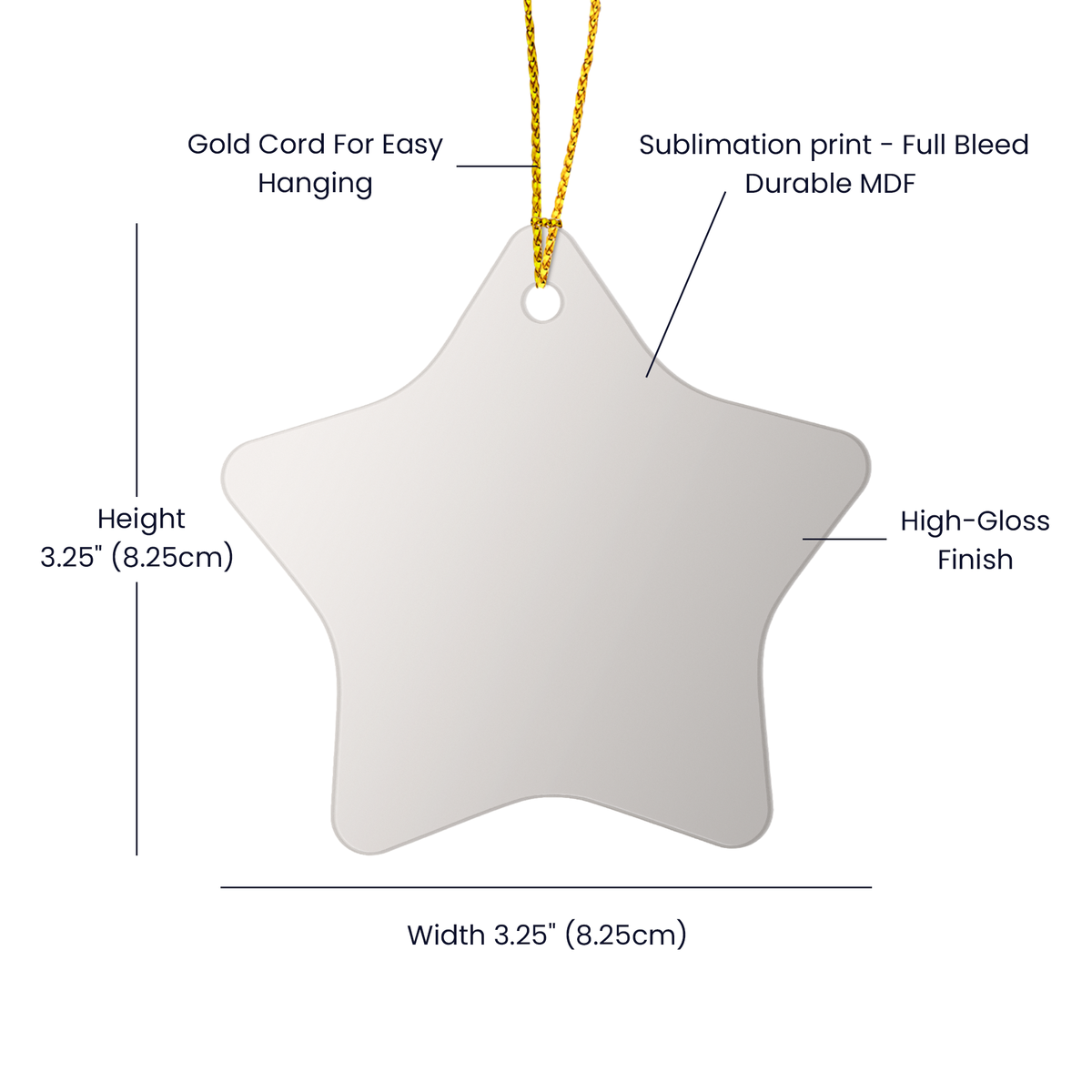 Snowman Initial Star Ornament