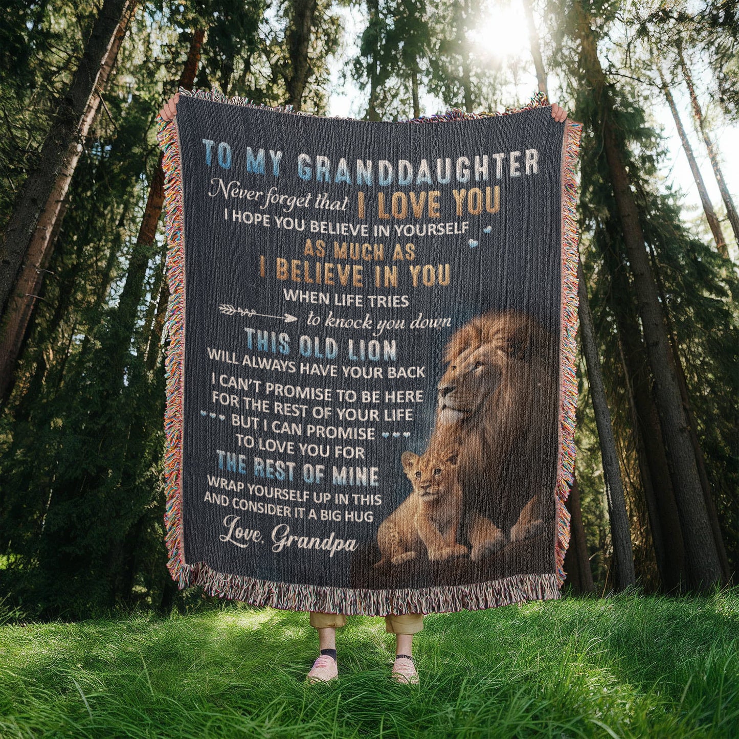 Granddaughter Woven Blanket-[Heartfelt Family Gift]