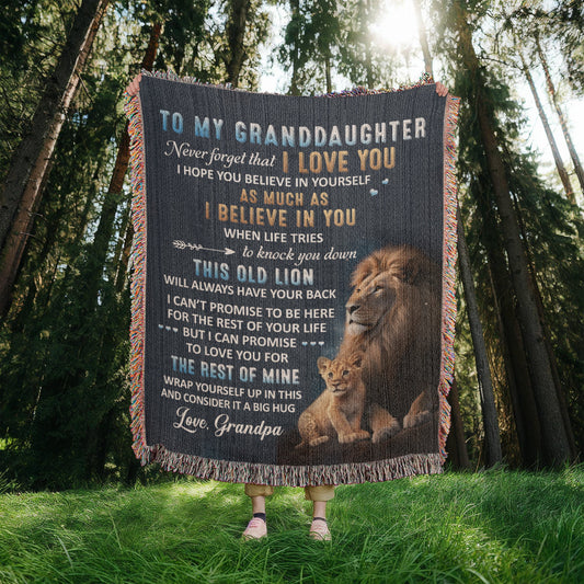 Granddaughter Woven Blanket-[Heartfelt Family Gift]