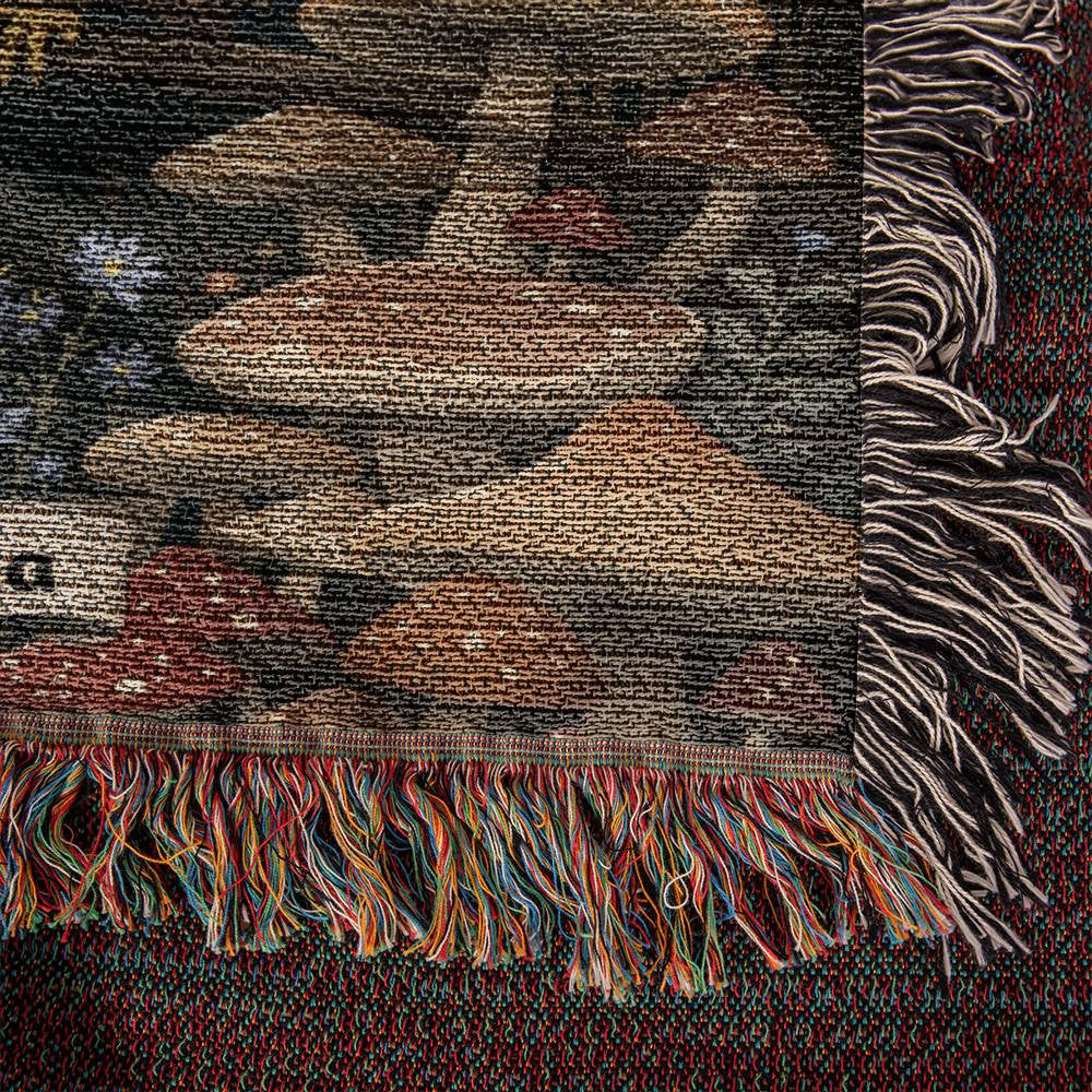 Owl Couple Woven Cotton Blanket Throw-[Heartfelt Family Gift]