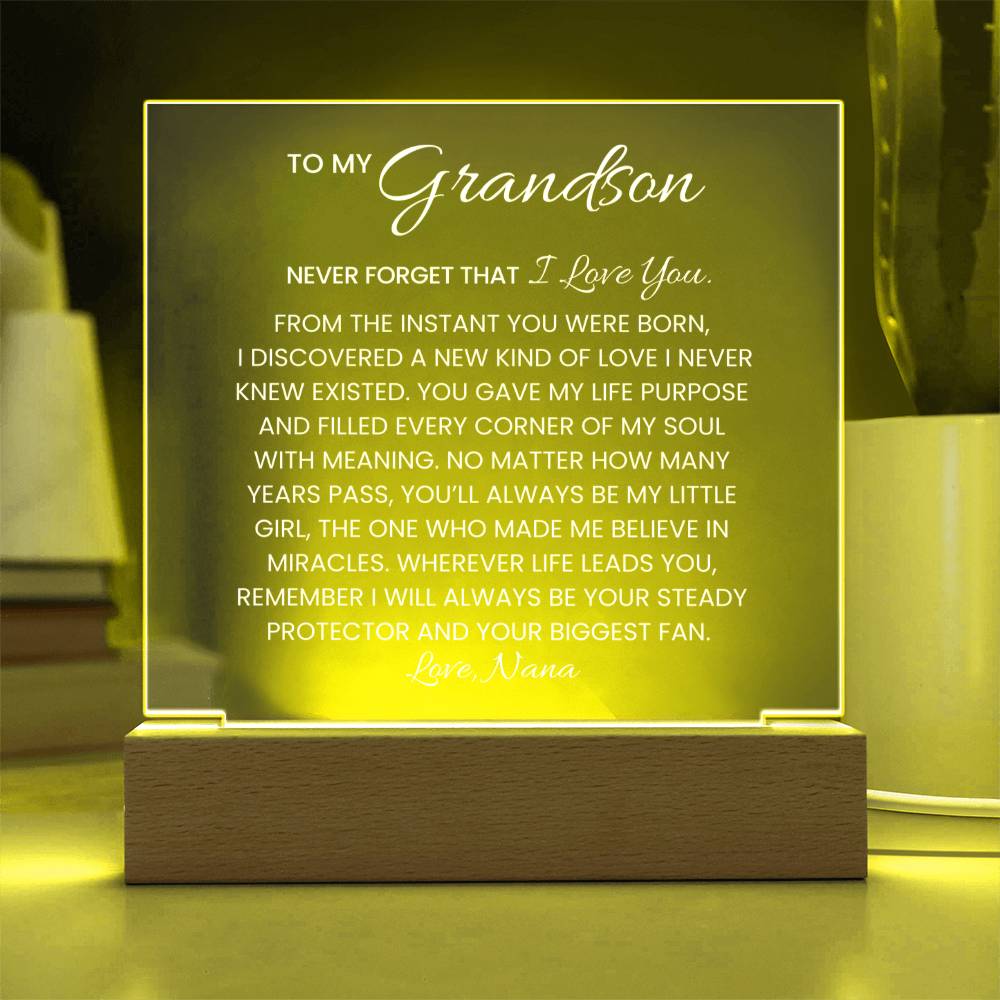 Grandson Acrylic Plaque Gift