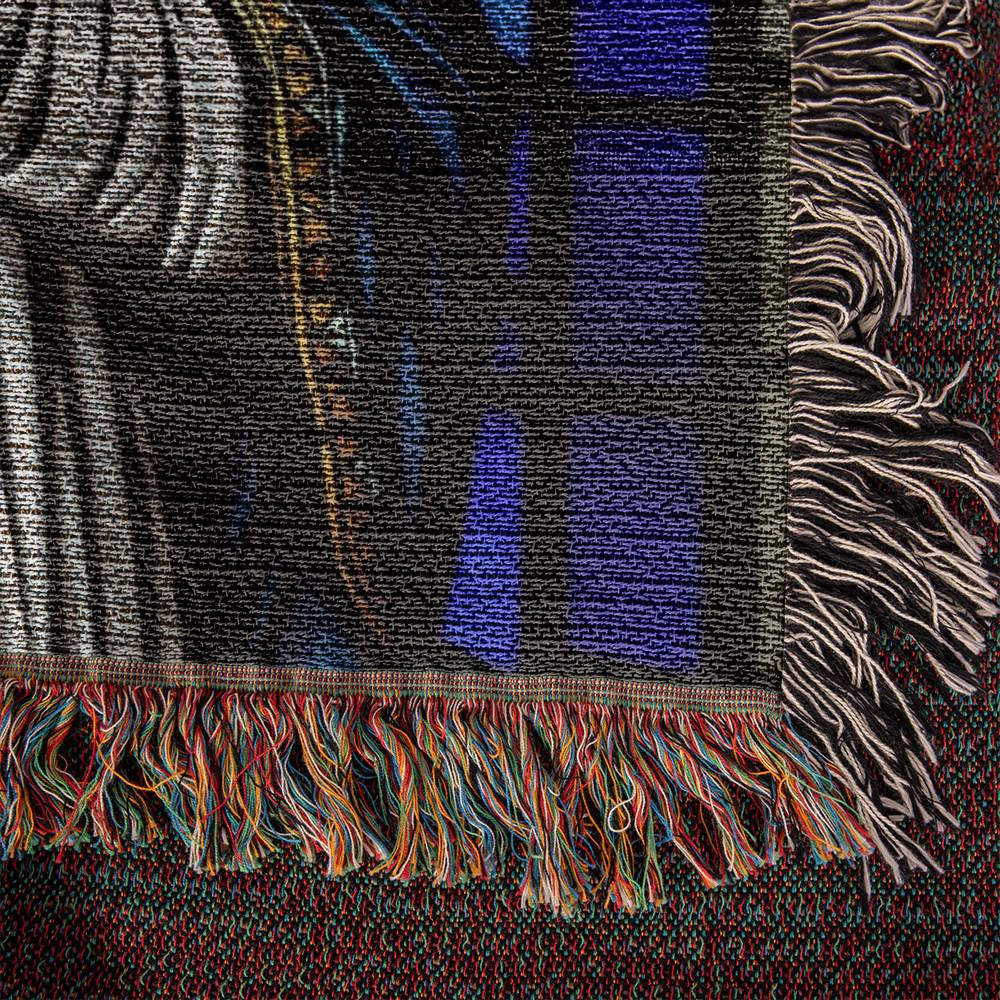 Mother Mary Woven Cotton Throw Blanket-[Heartfelt Family Gift]