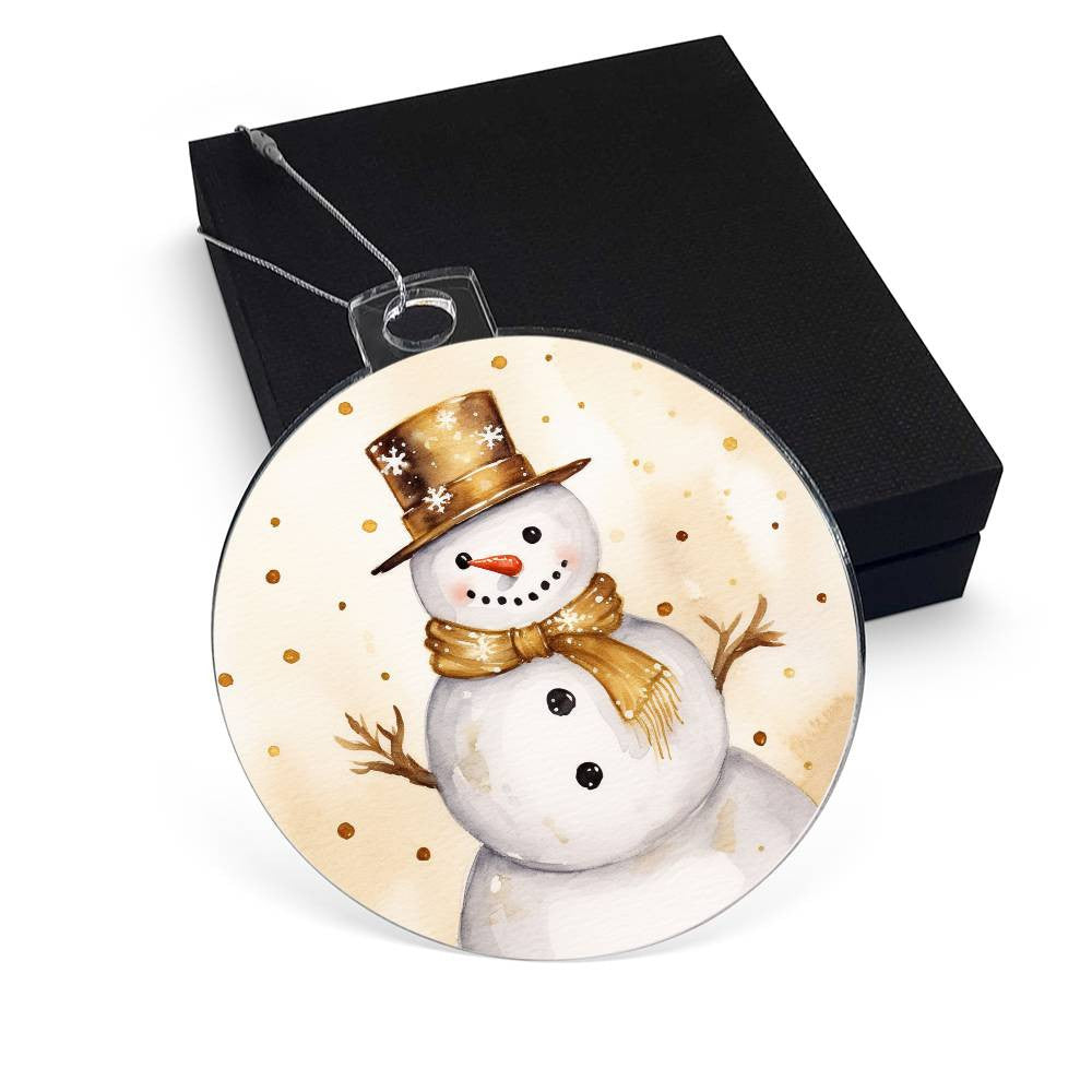 Golden Christmas Acrylic Christmas Ornament-[Heartfelt Family Gift]