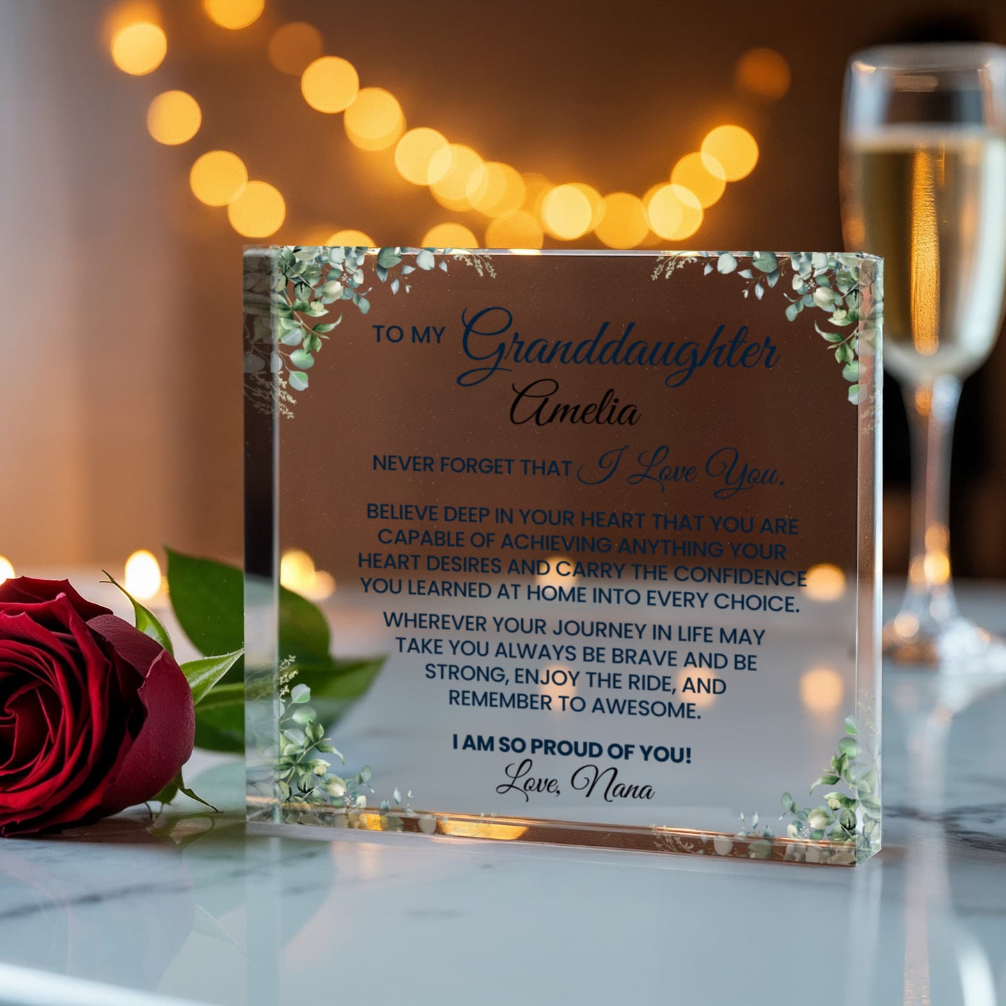 Granddaughter Acrylic Plaque Gift