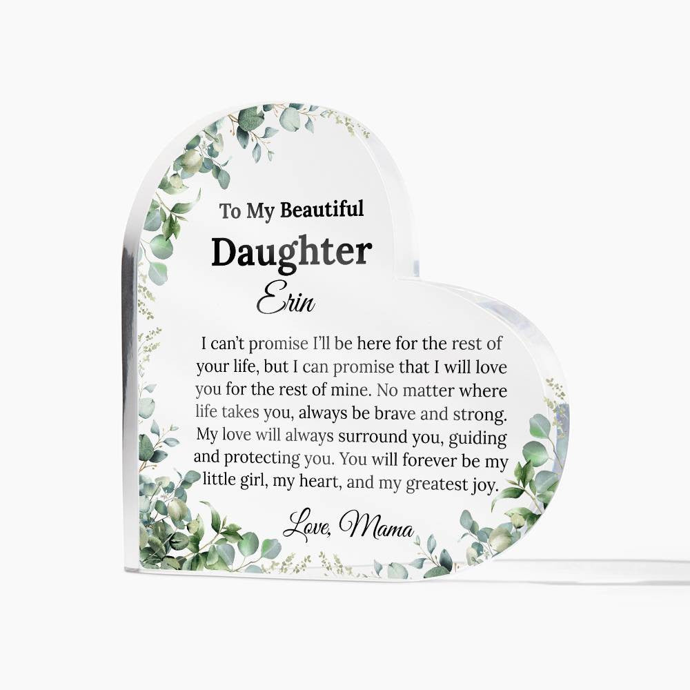 Personalized Daughter Heart Plaque