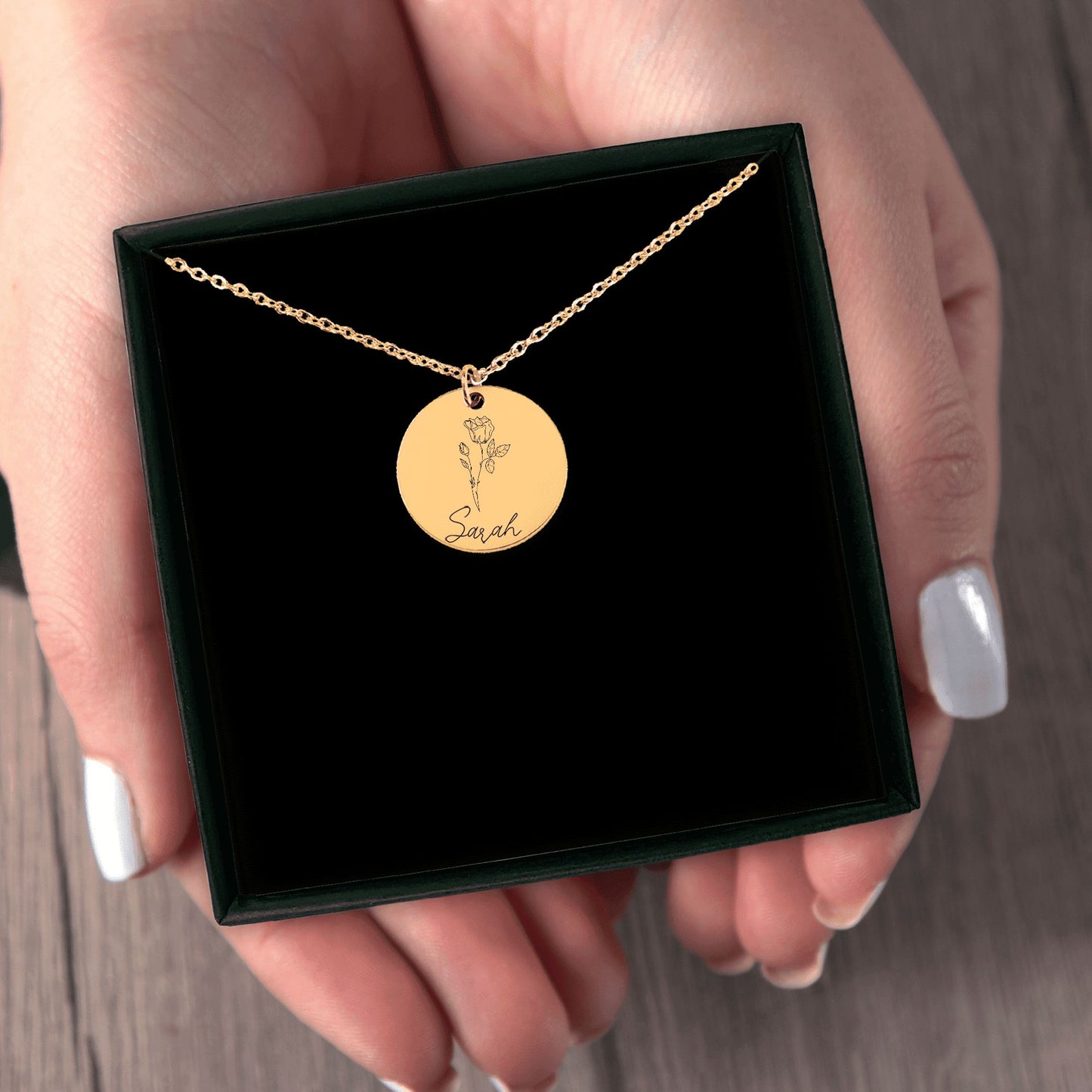 Name & Birth Flower Necklace